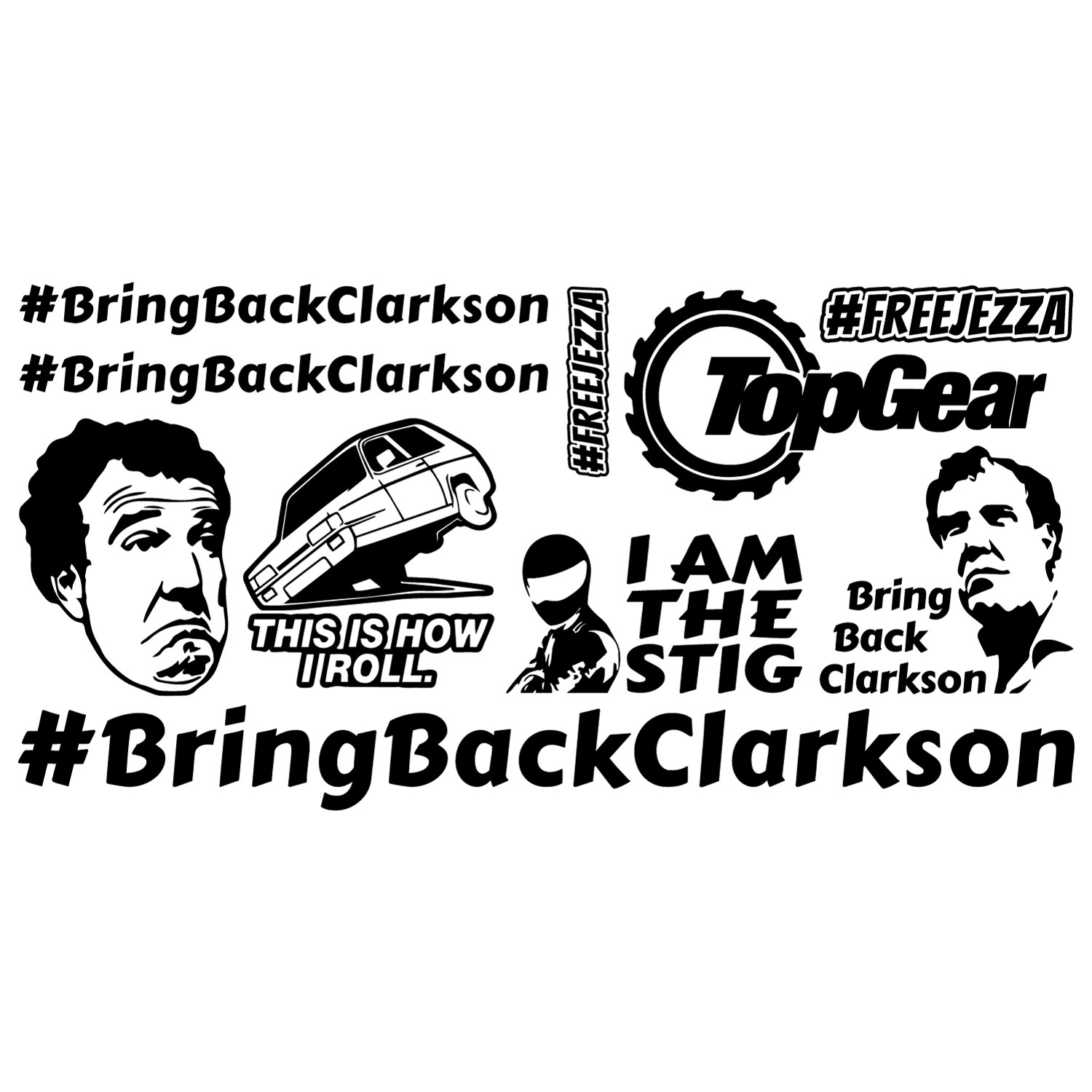 Bring Back Clarkson Ark – 10 Stickers – 58X29Cm.