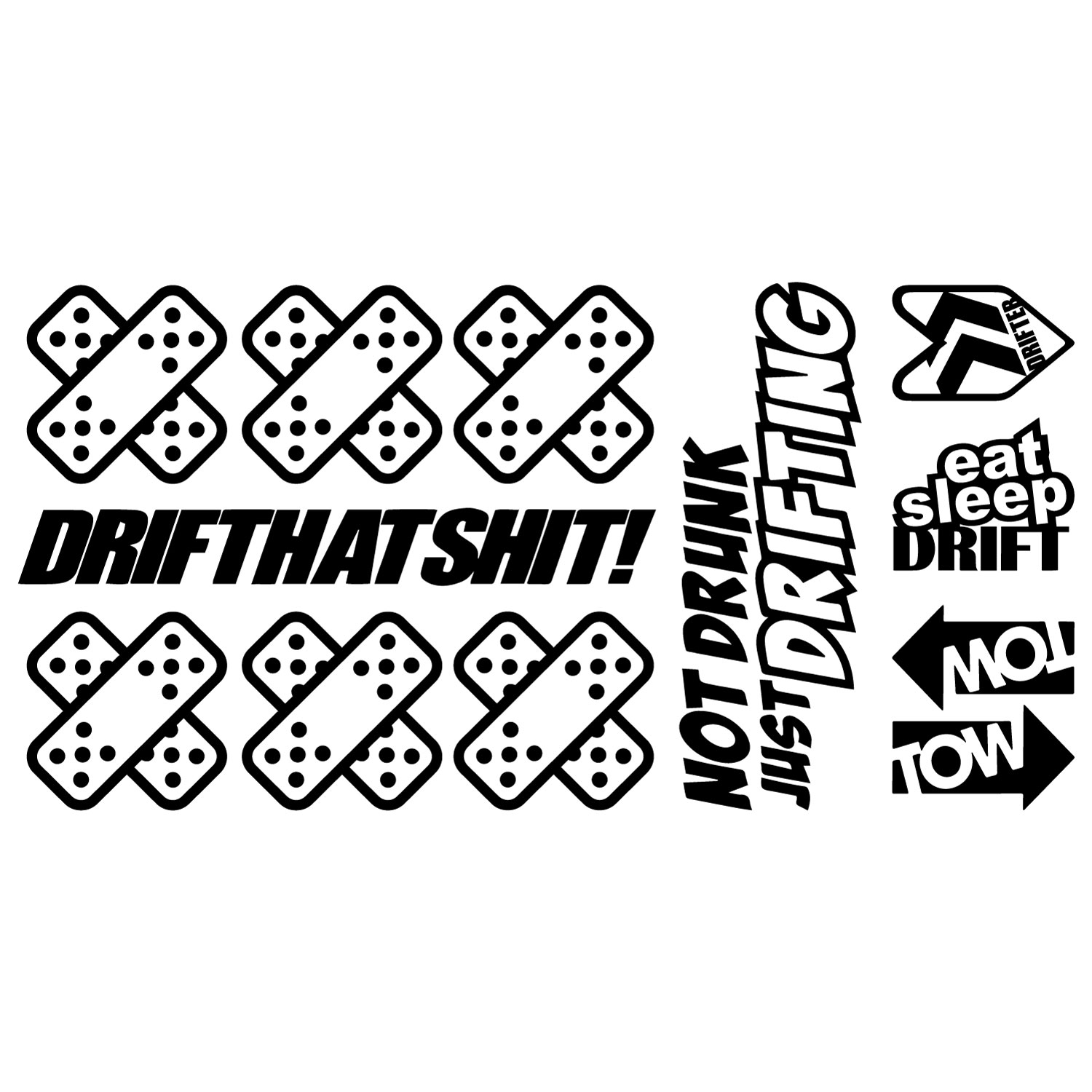 Drift Beginner Kit Ark – 10 Stickers – 58X29Cm.