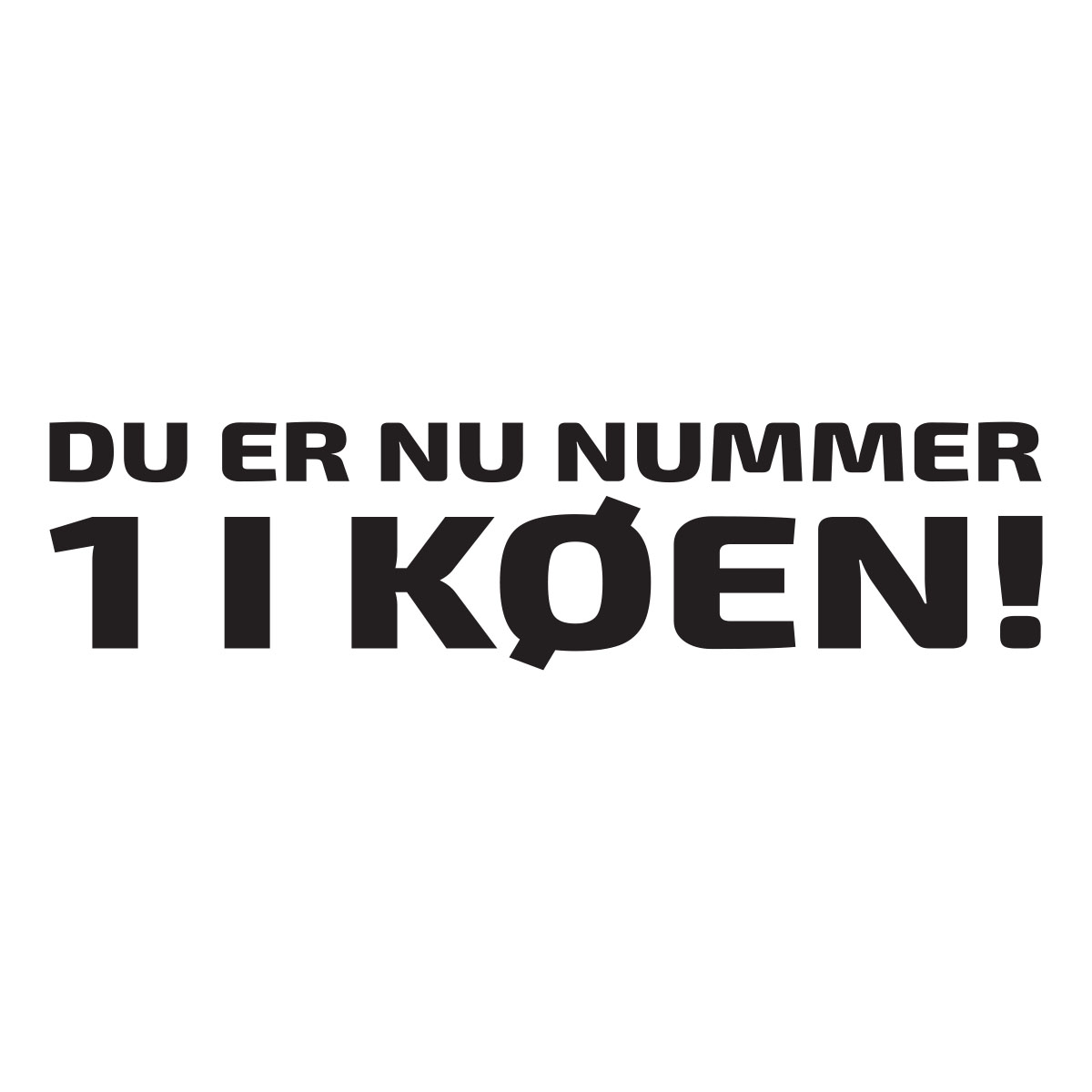 Du Er Nu Nr 1 I Koen