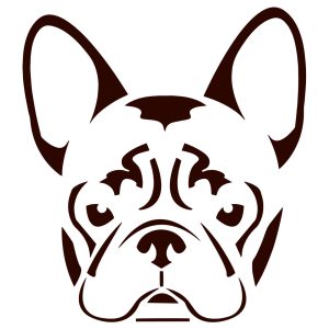 French bulldog head silhouette