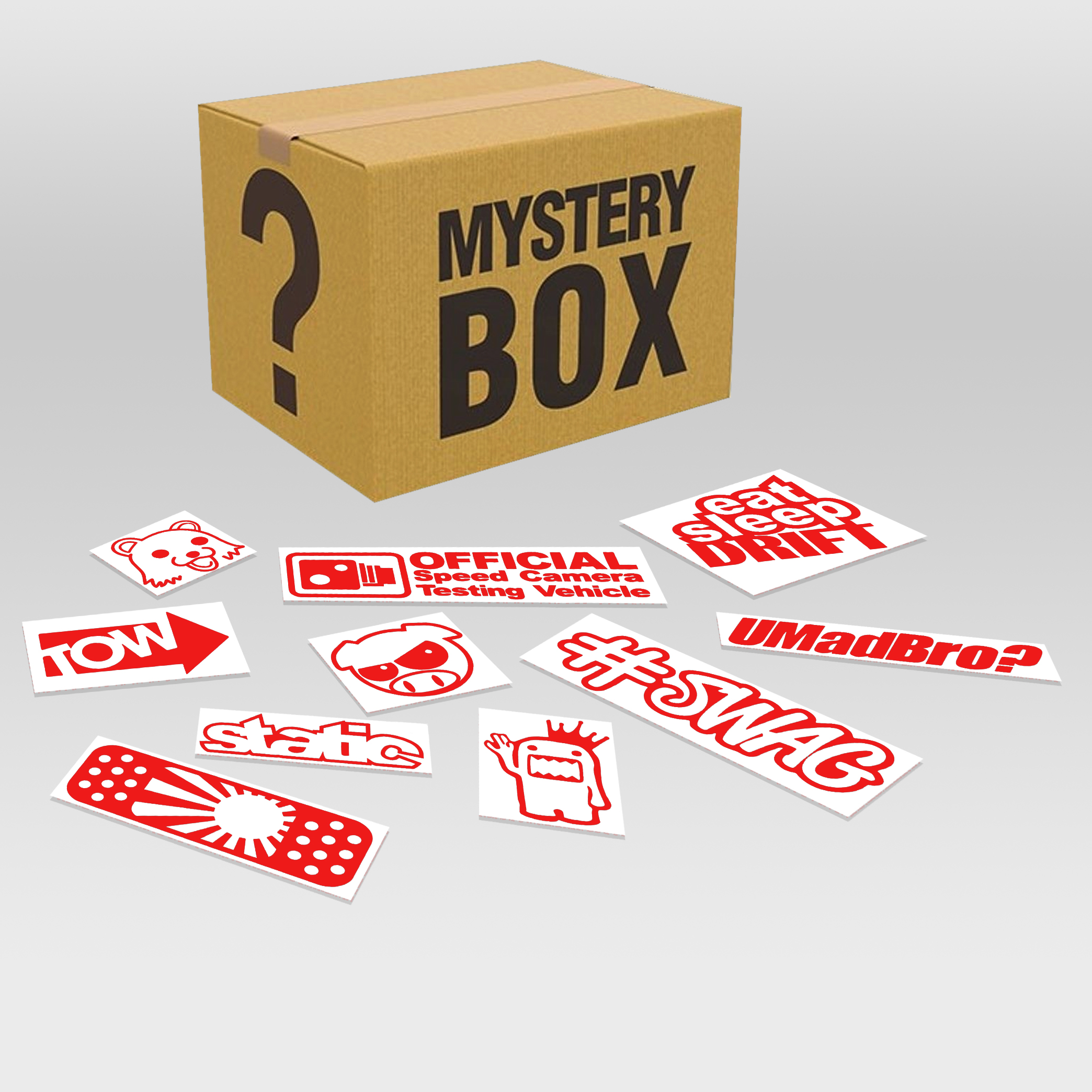 10 Stk Assorteret Stickers – Rød